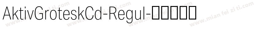 AktivGroteskCd-Regul字体转换
