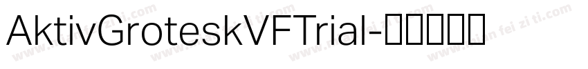AktivGroteskVFTrial字体转换