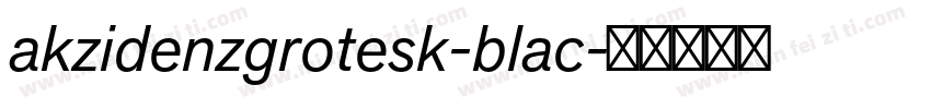 akzidenzgrotesk-blac字体转换