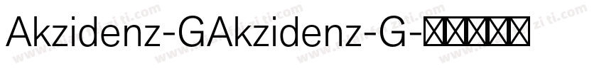 Akzidenz-GAkzidenz-G字体转换