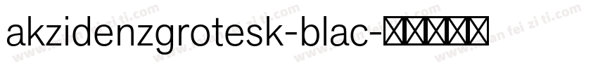 akzidenzgrotesk-blac字体转换