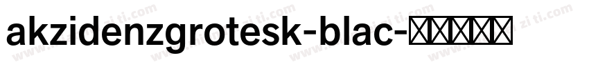 akzidenzgrotesk-blac字体转换