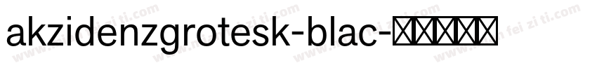 akzidenzgrotesk-blac字体转换