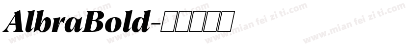 AlbraBold字体转换