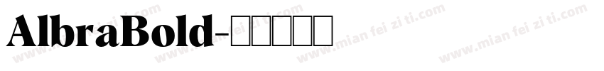 AlbraBold字体转换