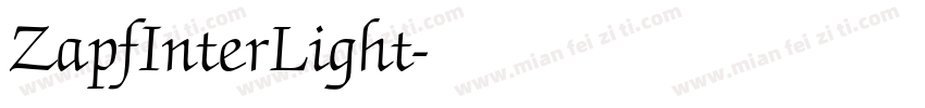 ZapfInterLight字体转换