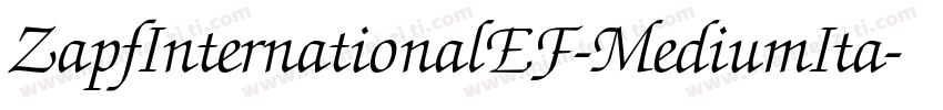 ZapfInternationalEF-MediumIta字体转换