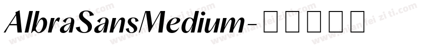 AlbraSansMedium字体转换