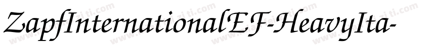 ZapfInternationalEF-HeavyIta字体转换