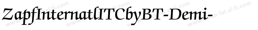 ZapfInternatlITCbyBT-Demi字体转换