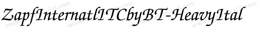 ZapfInternatlITCbyBT-HeavyItal字体转换