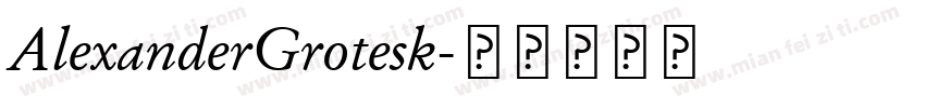 AlexanderGrotesk字体转换