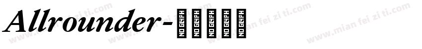 Allrounder字体转换