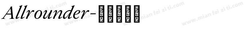 Allrounder字体转换