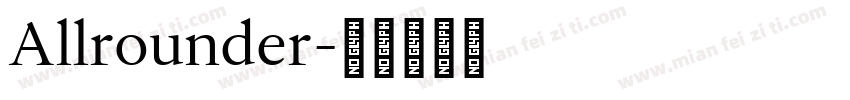 Allrounder字体转换