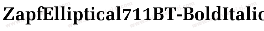 ZapfElliptical711BT-BoldItalic字体转换