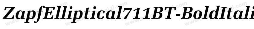 ZapfElliptical711BT-BoldItalic字体转换