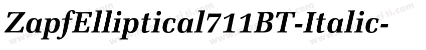 ZapfElliptical711BT-Italic字体转换