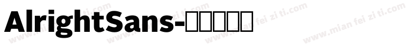 AlrightSans字体转换