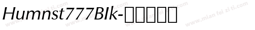 Humnst777BIk字体转换