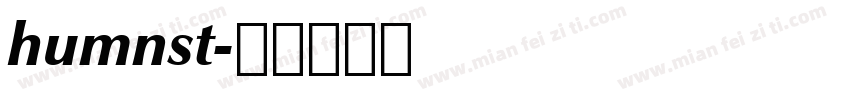 humnst字体转换
