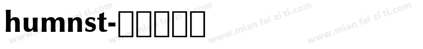 humnst字体转换
