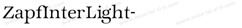 ZapfInterLight字体转换