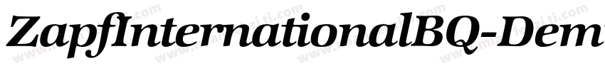 ZapfInternationalBQ-DemiItalic字体转换
