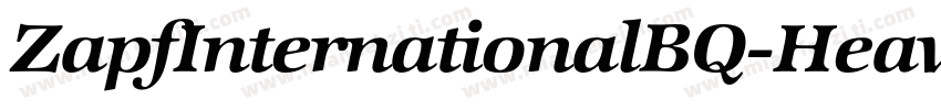 ZapfInternationalBQ-HeavyItalic字体转换