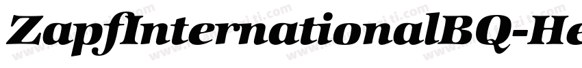 ZapfInternationalBQ-HeavyItalic字体转换