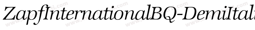ZapfInternationalBQ-DemiItalic字体转换