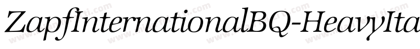 ZapfInternationalBQ-HeavyItalic字体转换