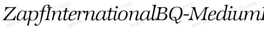 ZapfInternationalBQ-MediumItalic字体转换