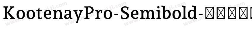 KootenayPro-Semibold字体转换