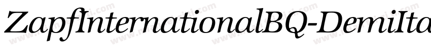 ZapfInternationalBQ-DemiItalic字体转换