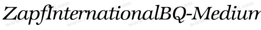 ZapfInternationalBQ-MediumItalic字体转换