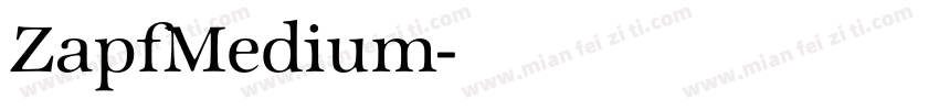 ZapfMedium字体转换