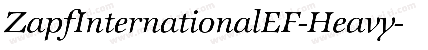 ZapfInternationalEF-Heavy字体转换