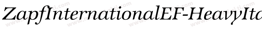 ZapfInternationalEF-HeavyIta字体转换