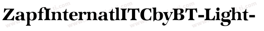 ZapfInternatlITCbyBT-Light字体转换