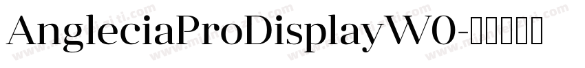 AngleciaProDisplayW0字体转换
