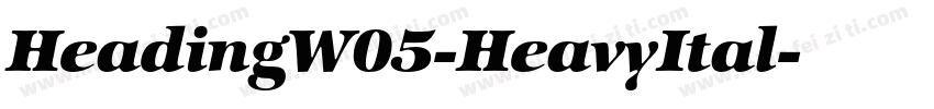 HeadingW05-HeavyItal字体转换