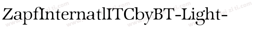 ZapfInternatlITCbyBT-Light字体转换