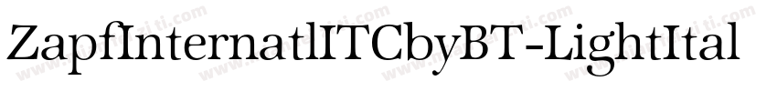 ZapfInternatlITCbyBT-LightItal字体转换