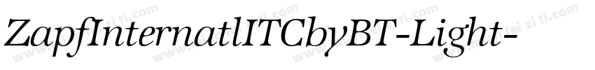 ZapfInternatlITCbyBT-Light字体转换