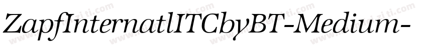 ZapfInternatlITCbyBT-Medium字体转换