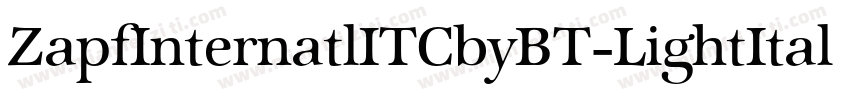 ZapfInternatlITCbyBT-LightItal字体转换