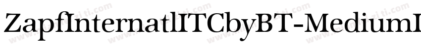 ZapfInternatlITCbyBT-MediumItal字体转换