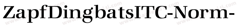 ZapfDingbatsITC-Norm字体转换