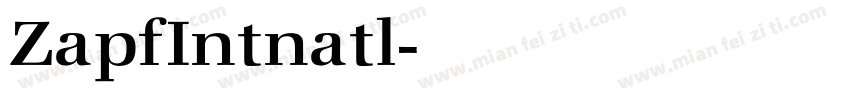 ZapfIntnatl字体转换